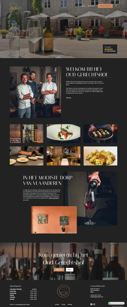 Startpagina van website Oud Gerechtshof