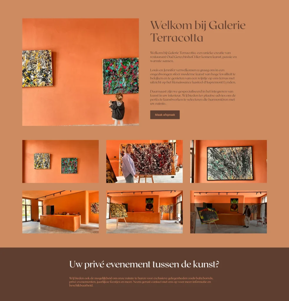 Startpagina van Galerie Terracotta