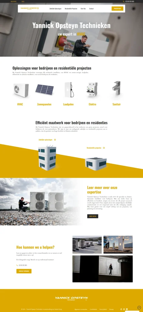 Website Yannick Opsteyn Technieken